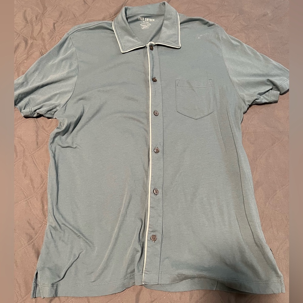 Todd Snyder Men’s Medium Blue tipped polo